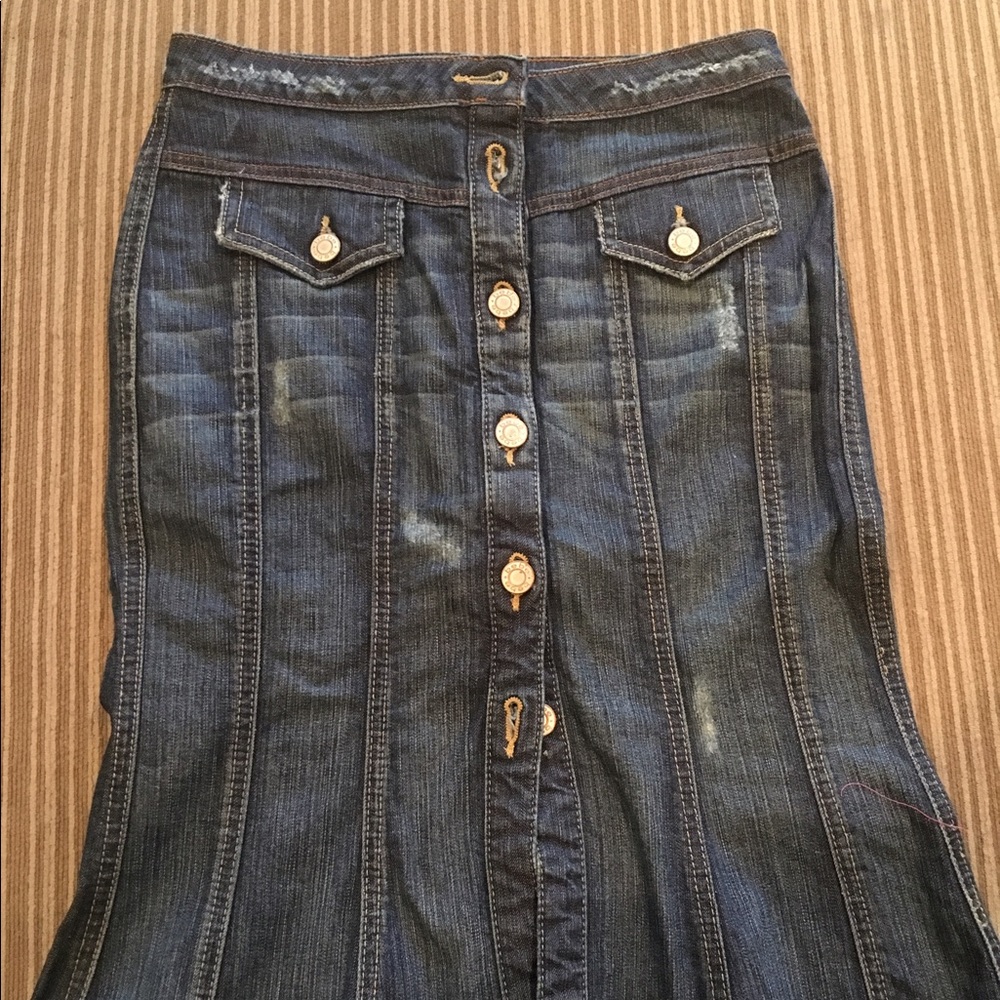 Bebe Trumpet Jean Skirt
