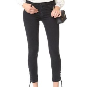 NWT h&m black denim lace up jeans