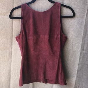{Halston Heritage} Suede tank