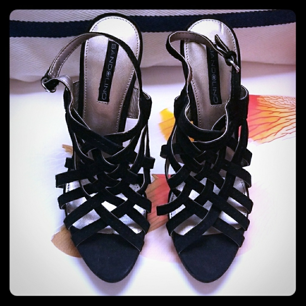 Bandolino Strappy Black Stilettos - NWOT
