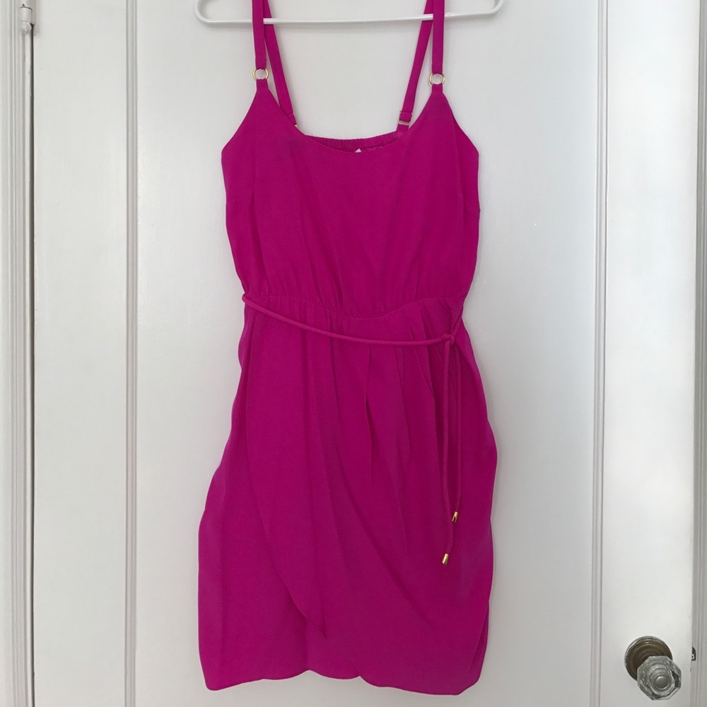 Amanda Uprichard electric pink dress