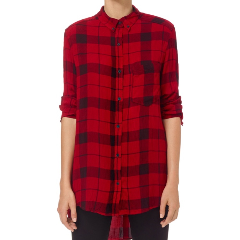 Wilfred Free silky flannel print shirtdress