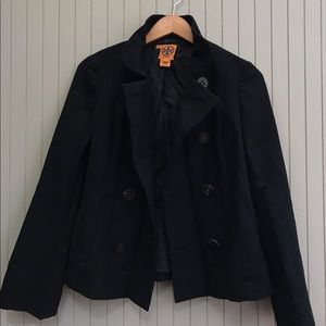 Black 100% wool Tory Burch jacket size 2