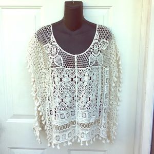 crosse poncho style top