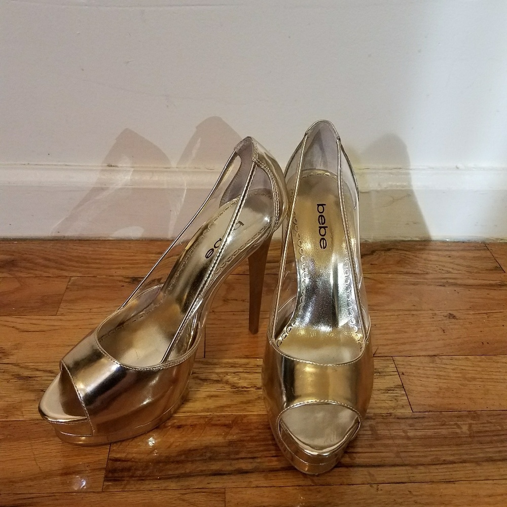 bebe platform pumps.