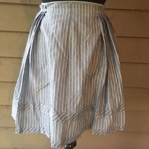 Madewell Striped Chambray Skirt