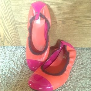 Simply Vera Orange & Fuschia Flex Flats SZ10