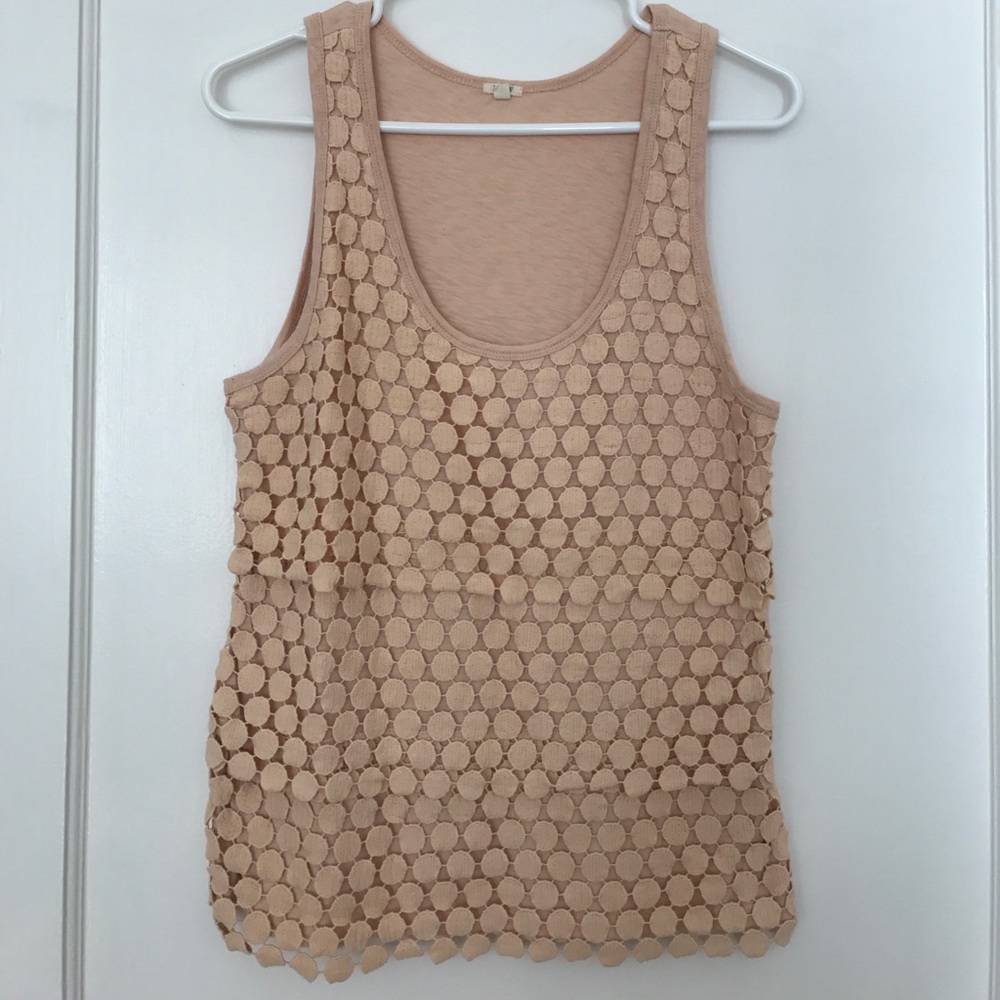 J.Crew pink eyelet tank top
