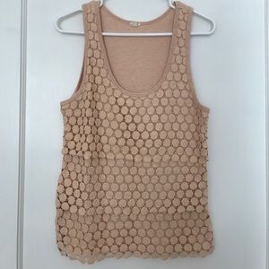 J.Crew pink eyelet tank top