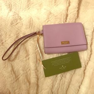 NWT Kate Spade Newbury Lane Lightcrocus wristlet