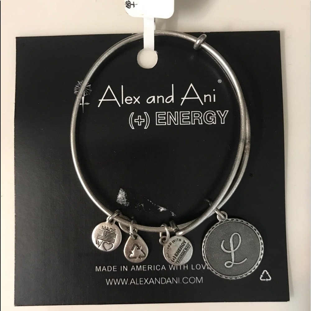 Alex & Ani Bracelet with L Initial Charm
