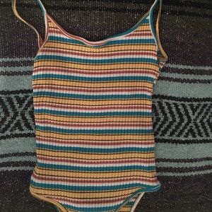 Zara Retro-striped Bodysuit