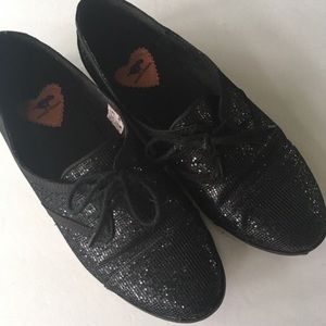 Rocket Dog Black Sequin Shoes