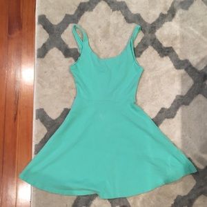 EXPRESS XS aqua skater dress