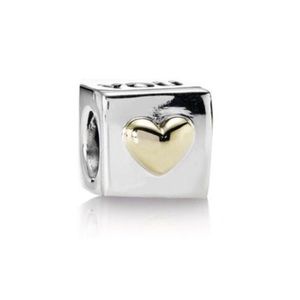 Pandora I Love You Charm with 14k gold heart 💛