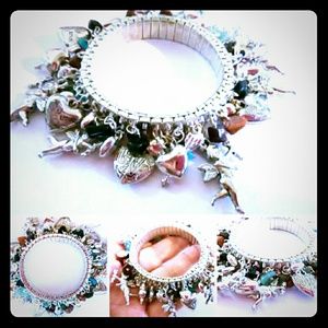 Gorgeous angel and heart charm bracelet