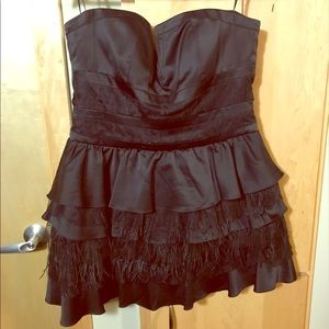 Bebe Lace/Feather bustier dress size M. 32/34 C