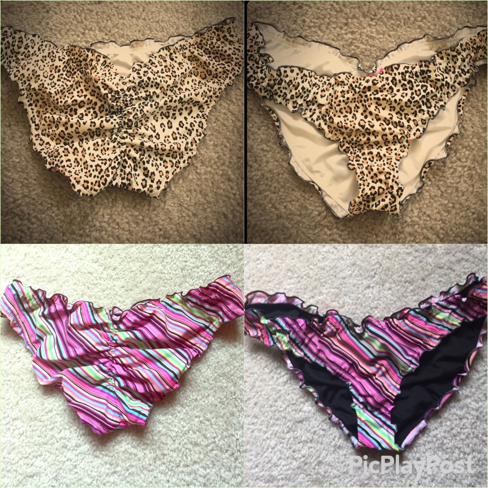 LOT (2) Victoria's Secret Cheeky Bikini Bottoms