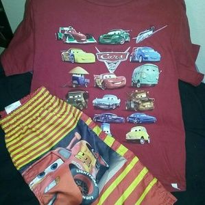Disney cars swim trunks &tshirt