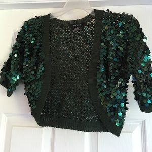 Arden B. sequined shrug