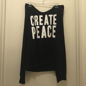 Off the shoulder sweatshirt