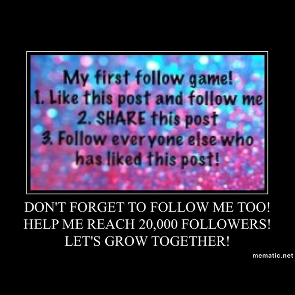 FOLLOW GAME!! Help me reach 20,000! Only 168 left! - Picture 2 of 6