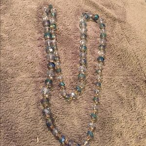 Long crystal necklace