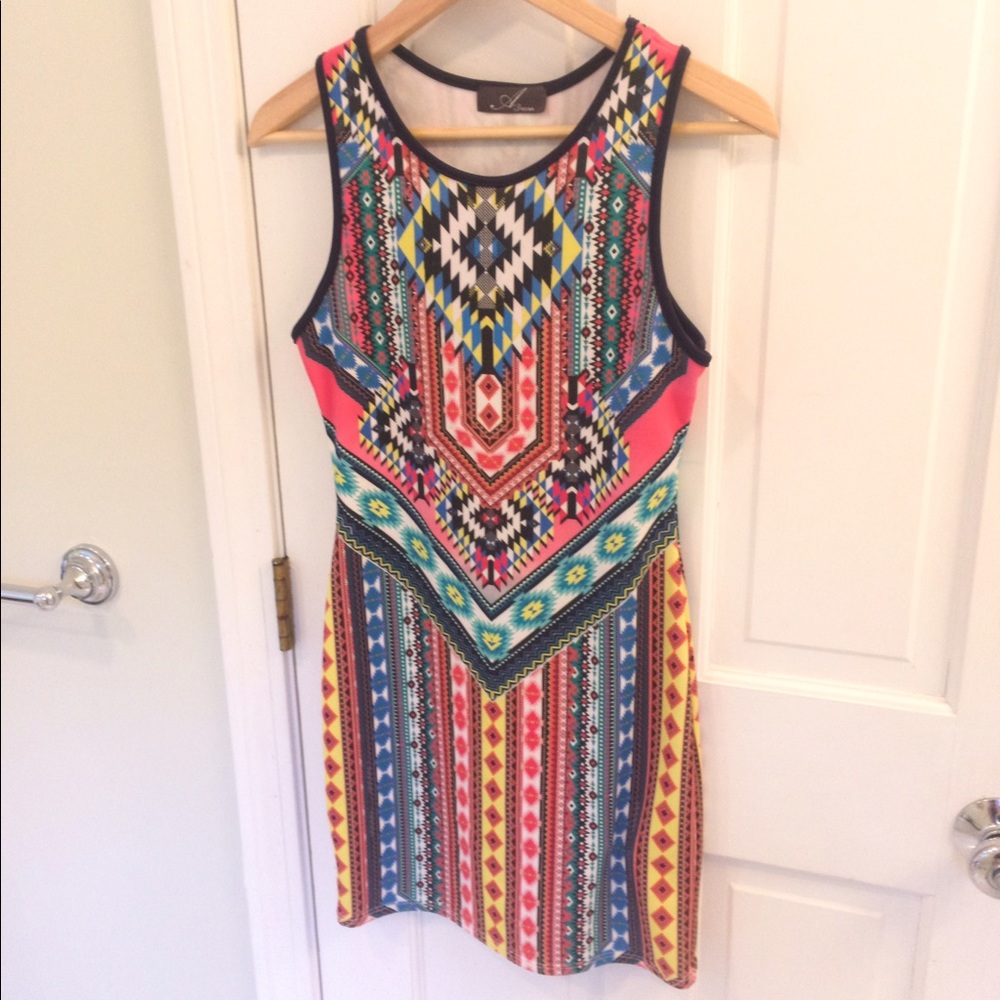 Colorful bodycon dress