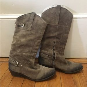 Franco Sarto Gray Suede Boots