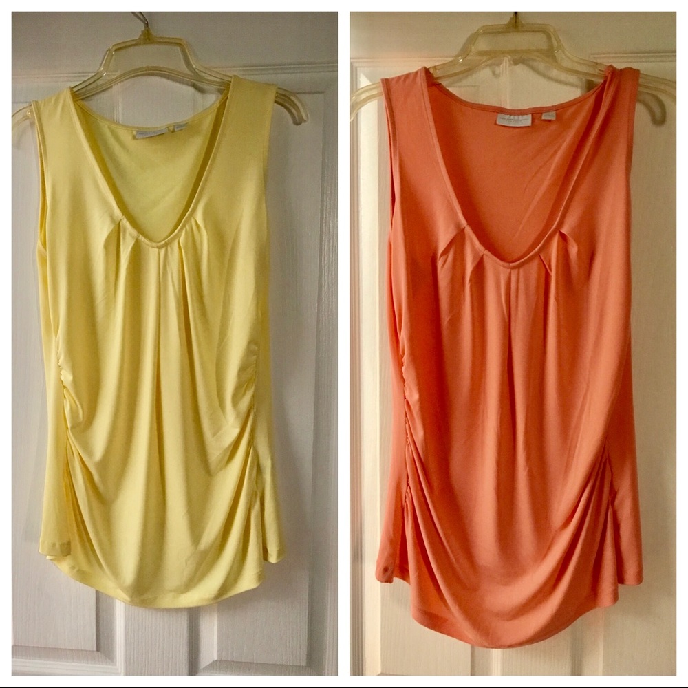 Tank top coral and yellow