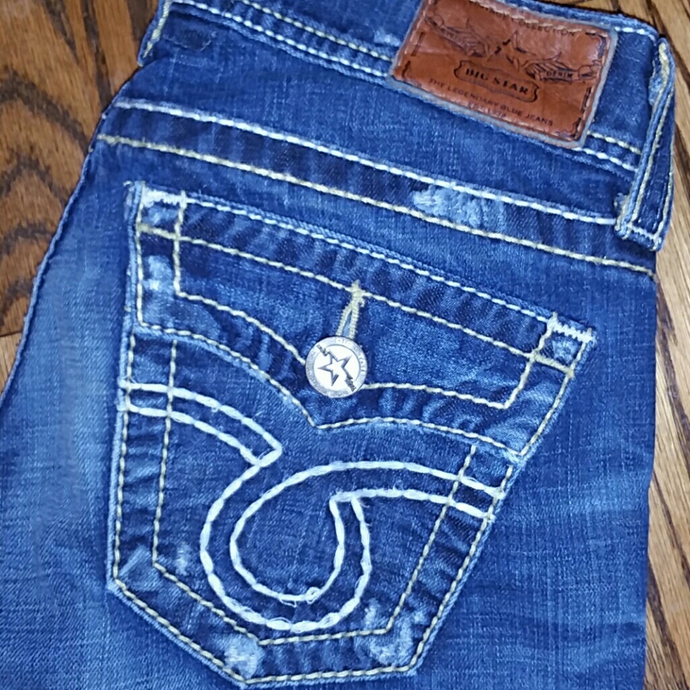 Big star sophie jeans size 27 thick stitch! Sexy