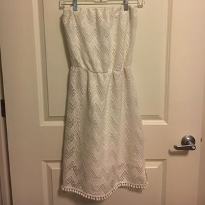 Lilly Pulitzer white strapless dress