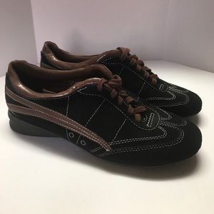 Aerosoles sport tennis shoes black brown size 8