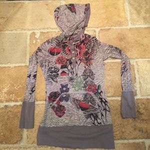 Affliction pullover with hood