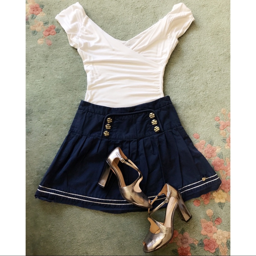 Teenie Weenie nautical skirt with build in shorts