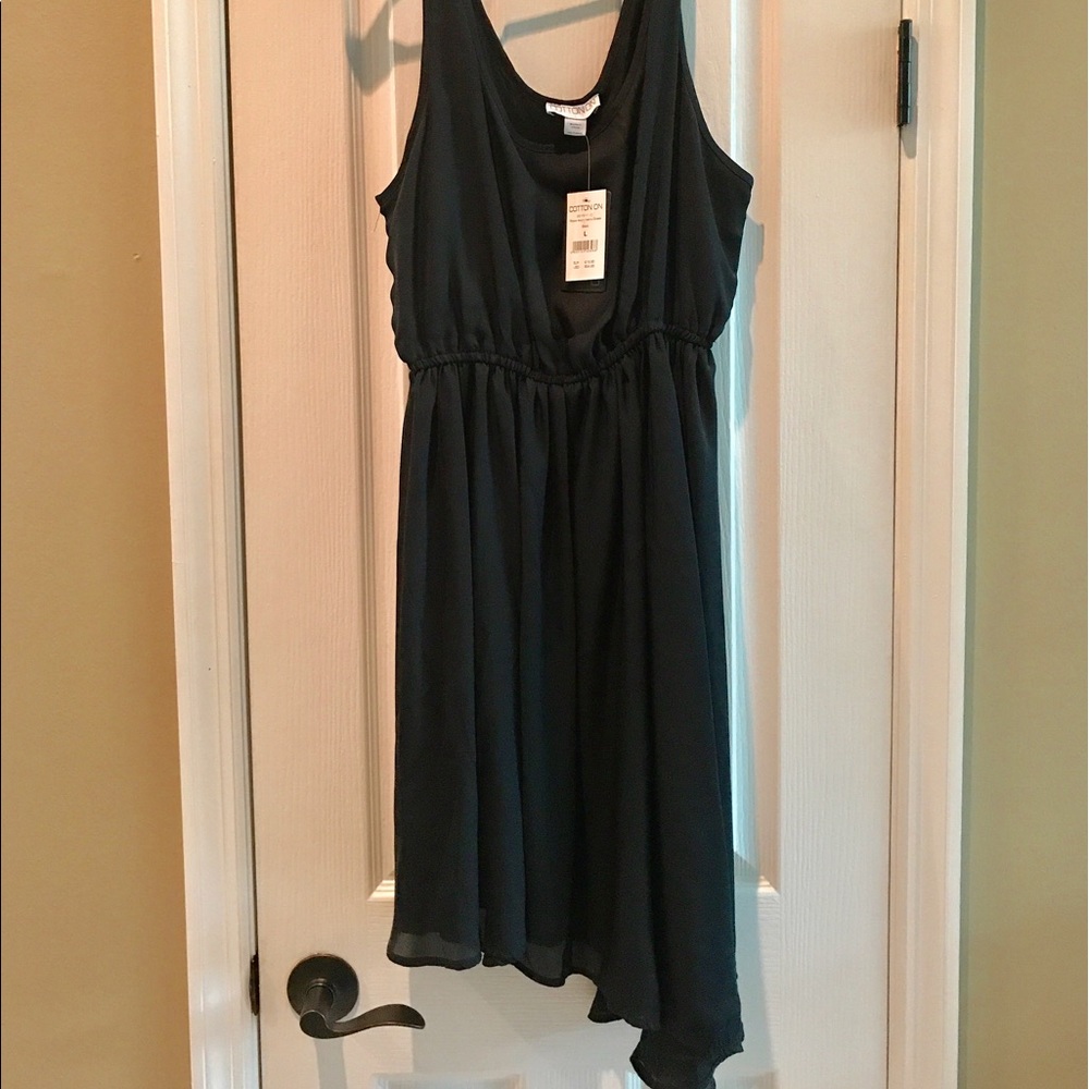 Little black asymmetrical dress