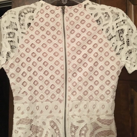 Pepper Mayo White Lace Mini Dress - Picture 3 of 4