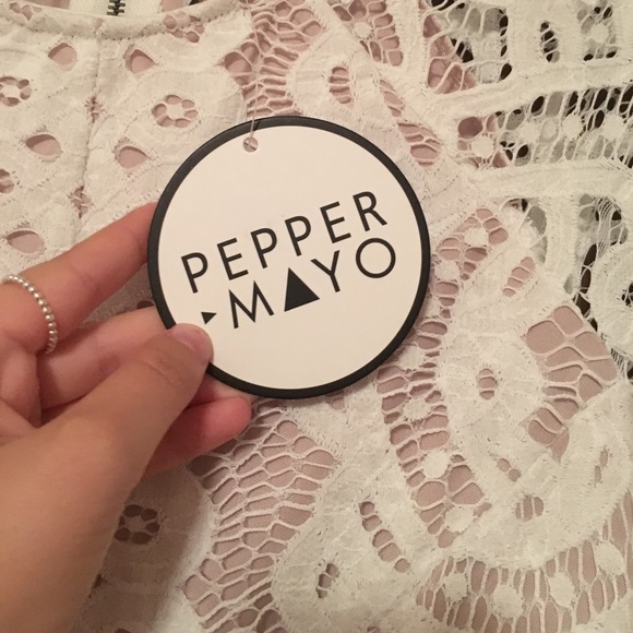 Pepper Mayo White Lace Mini Dress - Picture 4 of 4