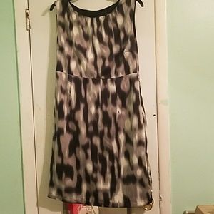 Blur print dress
