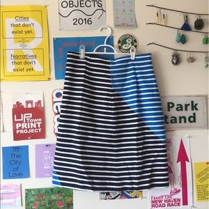 Nautical graphic pencil skirt J Crew