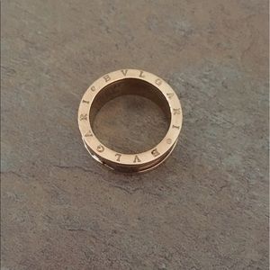 Rose gold bvlgari ring