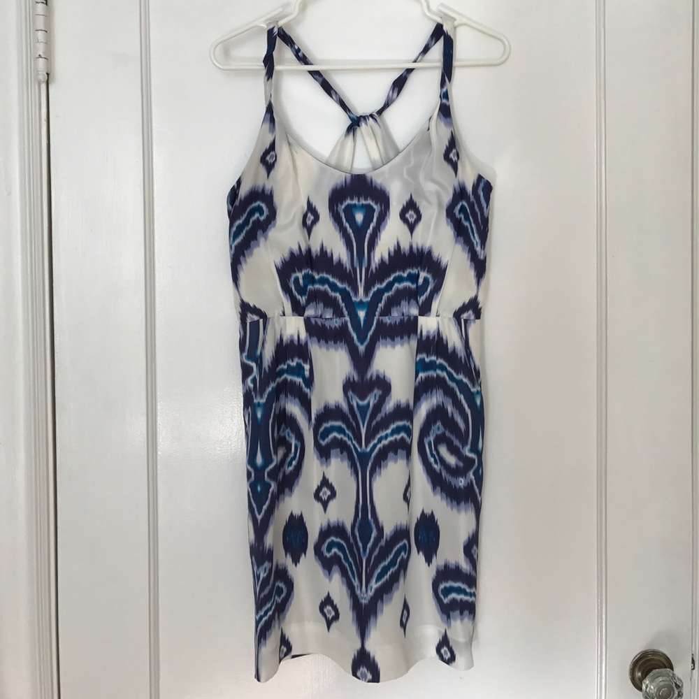 Blue Ikat print dress