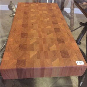 Handmade end grain cherry butcher block