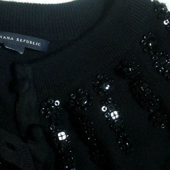 Sold*****Banana Republic Stone beaded cardigan - Picture 3 of 5