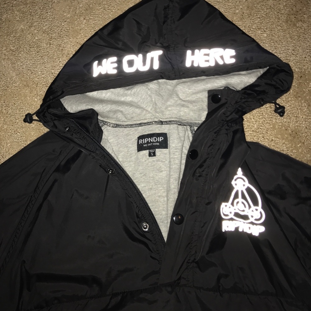 Ripndip black anorak NWOT