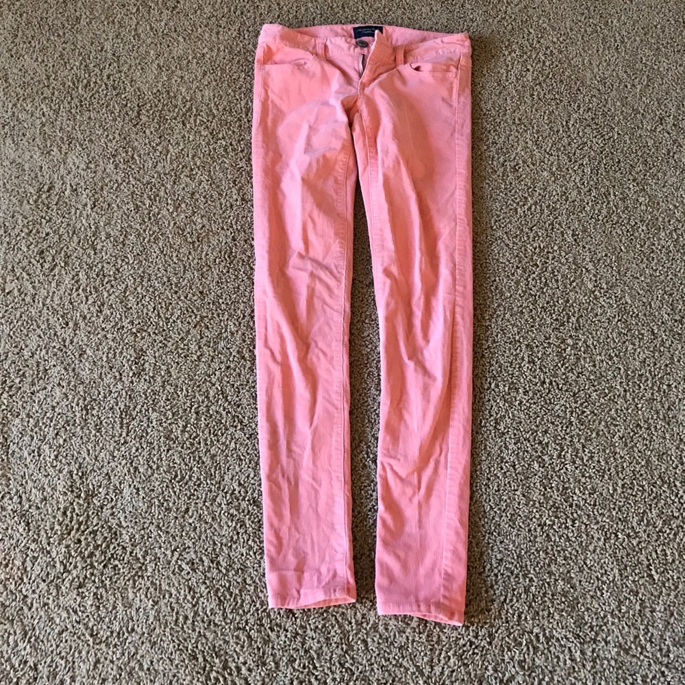 Skinny super stretch coral pants! Like-new!!