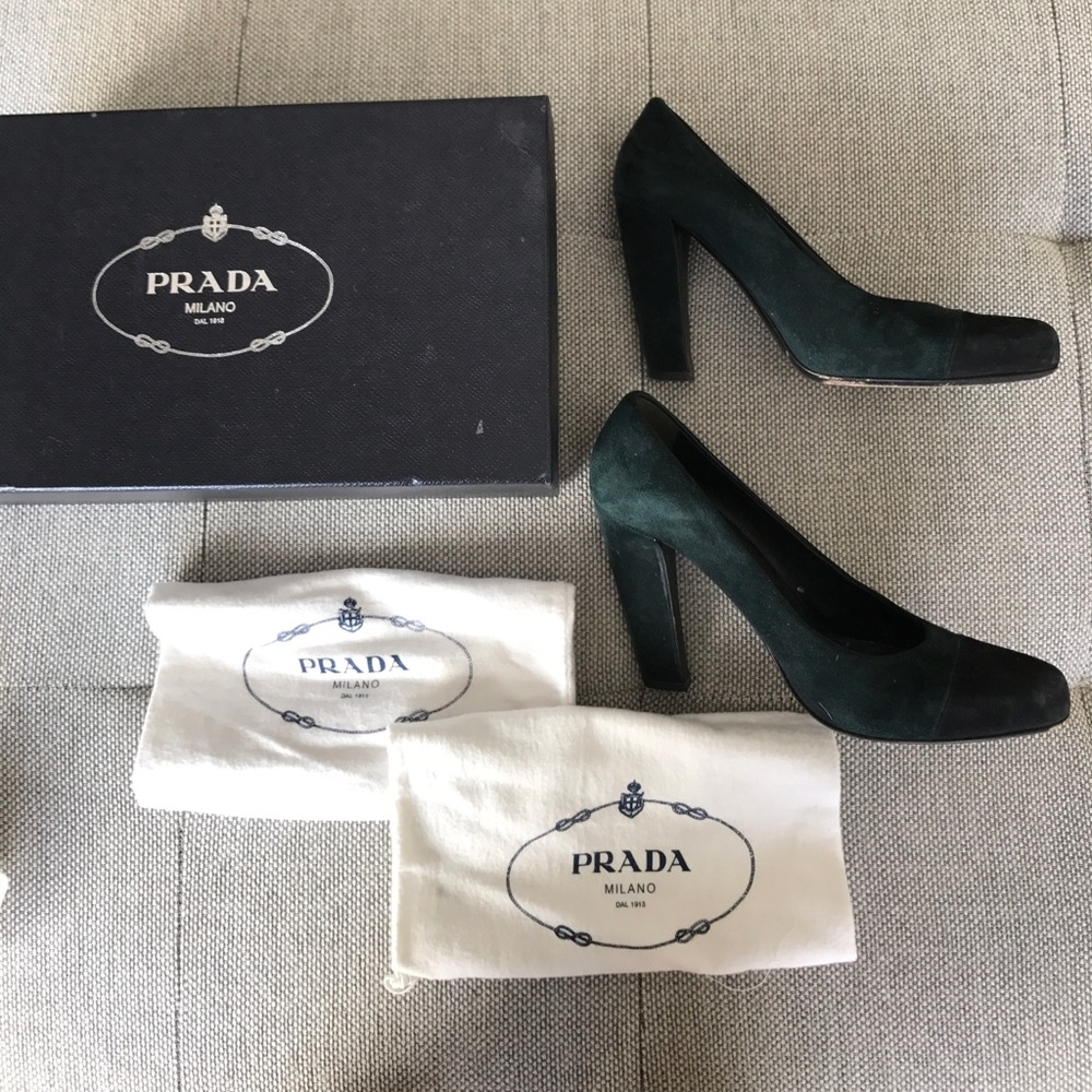 Prada suede pumps