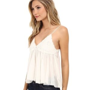 Free People Birds in the Sky White Cami