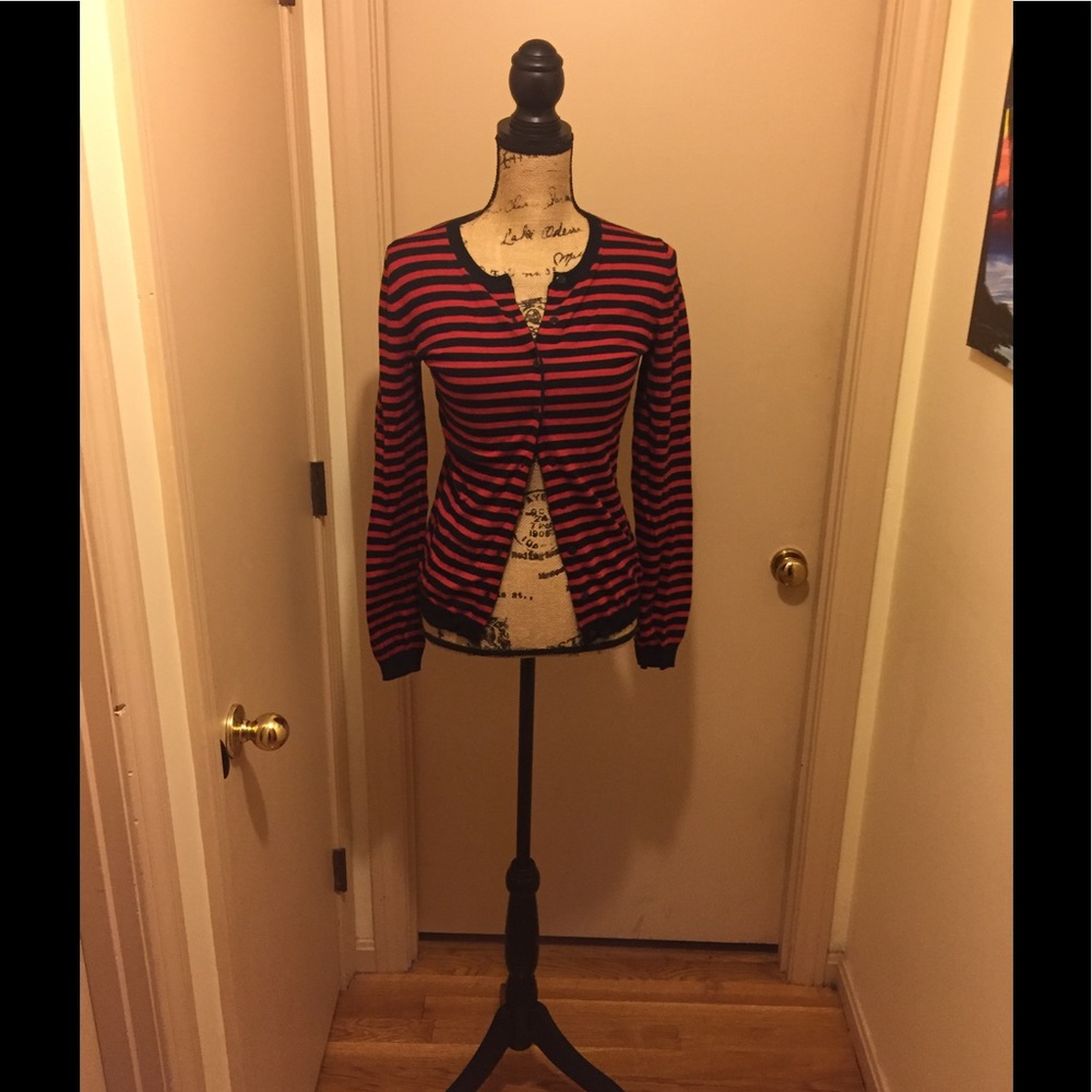 Banana Republic red and black sweater