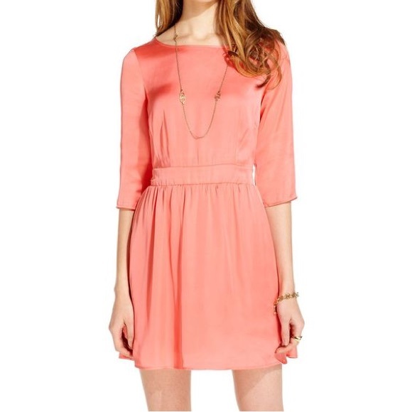 Tommy Hilfiger Dresses & Skirts - Three-quarter sleeve satin A-line dress-Tommygirl